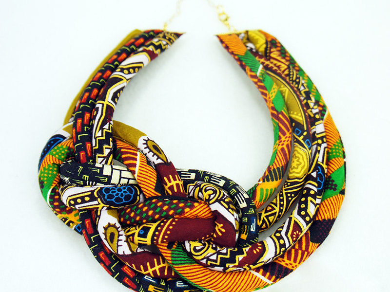 Learn how to make your own handmade kitenge necklace  