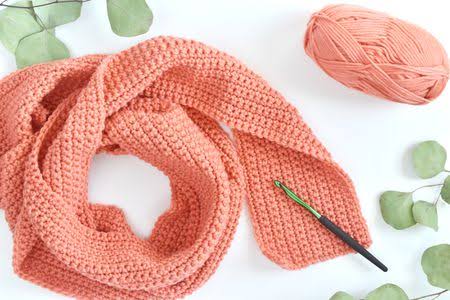 Learn how to make your own crochet scarf All materials provided