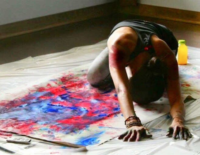 Use yoga to paint. You are the paint brush