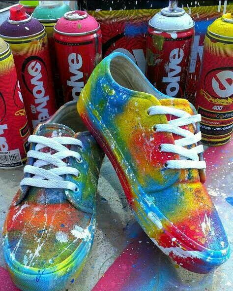 Spray Painted Shoes