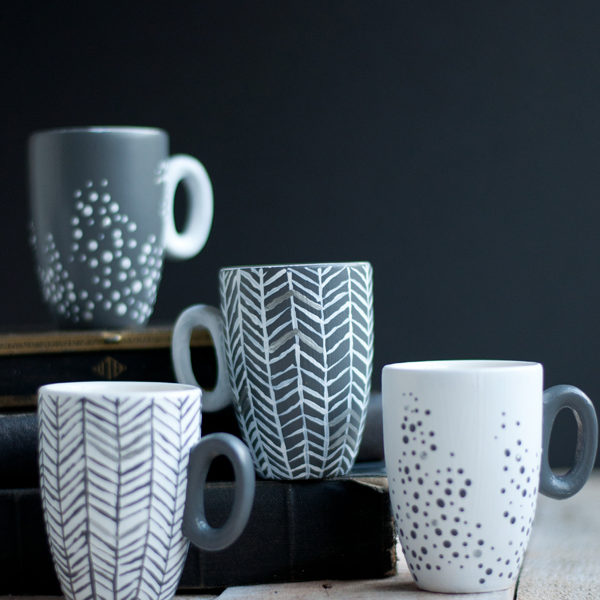Customise your mugs with unique patterns. Create novel pieces to brighten up your home & impress your guests.