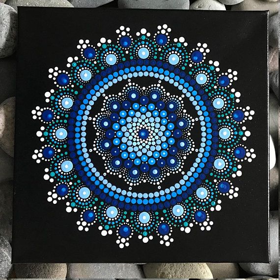 Create dotted mandalas with acrylic pens & paint  